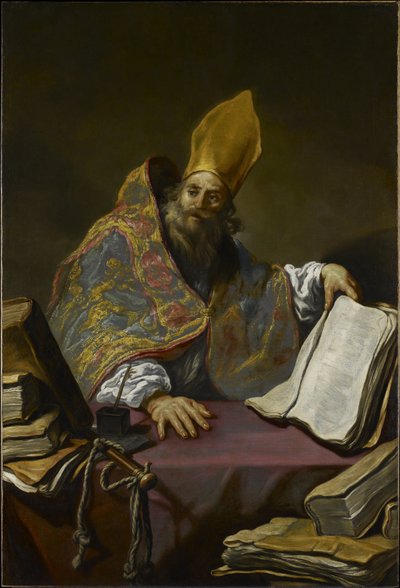 Saint Ambrose by Claude Vignon